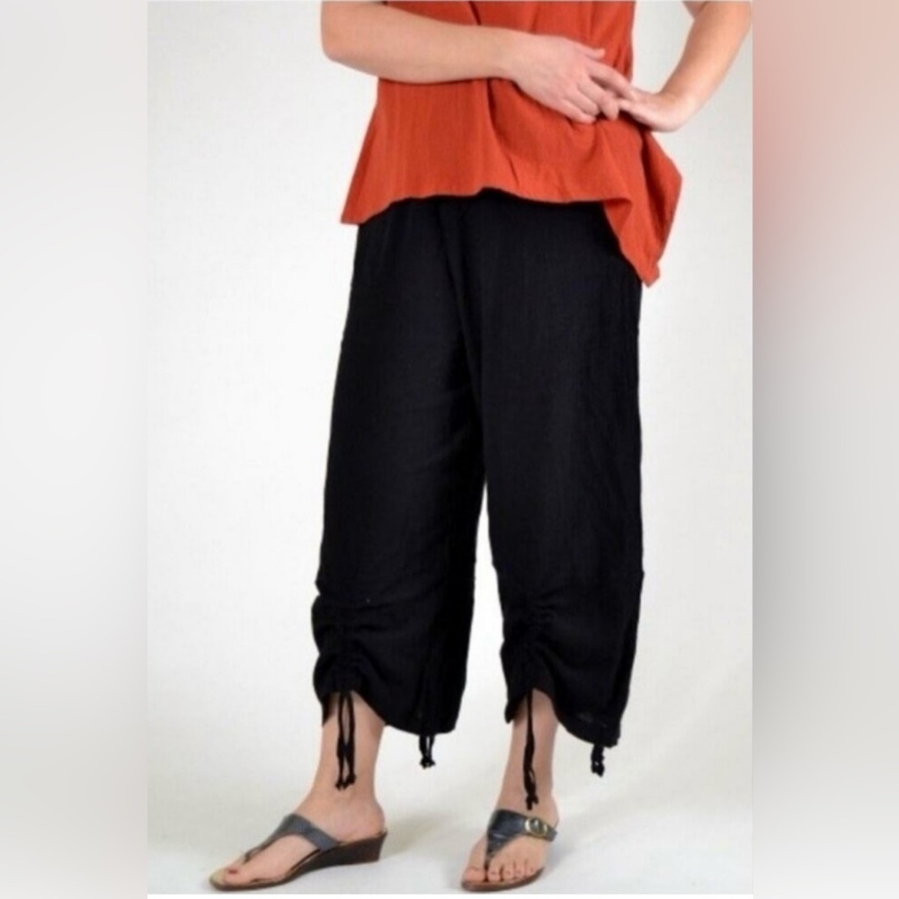 Bryn Walker Black Drawstring Pants - image 1